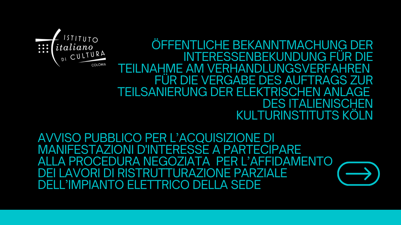 AVVISO PUBBLICO PER L’ACQUISIZIONE DI MANIFESTAZIONI D’INTERESSE A PARTECIPARE ALLA PROCEDURA NEGOZIATA PER L’AFFIDAMENTO DEI LAVORI DI RISTRUTTURAZIONE parziale DELL’IMPIANTO ELETTRICO DELLA SEDE